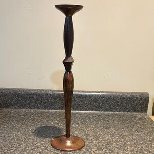Elegant Brown Metal Candle Holder